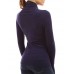 Spring / Fall Going out Casual Women's T-shirt Solid Color Sexy V Neck Long Sleeve Black / Purple Slim Tops