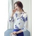 Women's New Fashion Bowknot Chiffon Long Sleeve Blouses Shirt