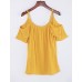 Women's Off Shoulder Strap Flutter T-shirt