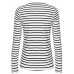 Women's Casual/Daily Sexy / Street chic Spring / Fall Hollow Out Slim Bandage T-shirtStriped V Neck Long Sleeve White