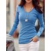 Women's Basic Soft V-neck Slim T-shirt