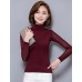 Daily Sexy Fall Blouse,Solid Turtleneck Long Sleeve Blue / Pink / Red / White / Black / Gray Polyester Thin