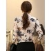 Women's Wild Print Plus Size Long Sleeve Chiffon Shirt