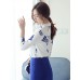 Women's New Fashion Bowknot Chiffon Long Sleeve Blouses Shirt