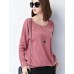 Women's Plus Size Simple Fall T-shirtSolid Round Neck Long Sleeve Red / Black / Gray Polyester Medium