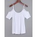 Women's Off Shoulder Strap Flutter T-shirt