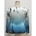 Women's Going out / Casual/Daily Simple Summer / Fall T-shirtPrint Round Neck Long Sleeve Blue