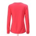 Women's Going out Sexy / Street chic Fall / Winter T-shirt,Solid V Neck Long Sleeve Red / White Gray Rayon Thin