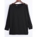 Women's Batwing Round Neck Sheer Mesh Cape Sleeve Loose T-Shirt