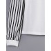 Women's Bow Neck Stripes Print Long Sleeves T-shirt