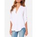 New Blusas Sexy V Neck Chiffon Women Blouse Casual Long Sleeve OL Style Solid Shirts Tops Plus Size