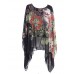 Women's Sexy Beach Casual Plus Size Print Chiffon Blouse