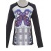 Women's Going out Street chic Spring / Fall T-shirtPrint Round Neck Long Sleeve Black