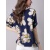 Women's Going out / Casual/Daily Street chic Spring / Summer T-shirt,Print Round Neck Short Sleeve