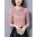 Women's Casual/Daily Sexy Fall Blouse,Solid Turtleneck Long Sleeve Pink / White / Black