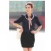 Women's Cute Contrast Bow Collar Half Sleeve Shirt